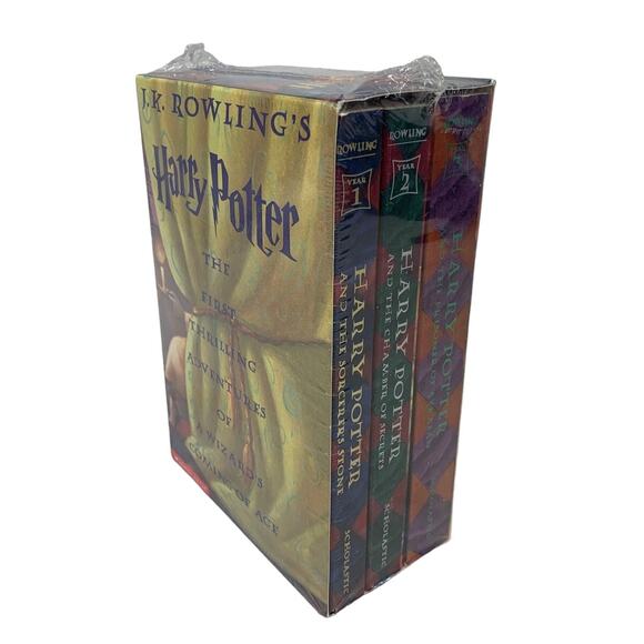 Vintage 1999 The Harry Potter Collection First 3 Paperback Books Factory Sealed - Picture 1 of 4